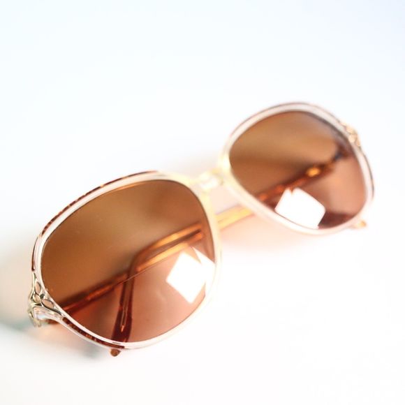 Vintage Joan Collins Secret Tortoise Marine Marron Oversize eyeglasses frame N14 - Picture 10 of 13